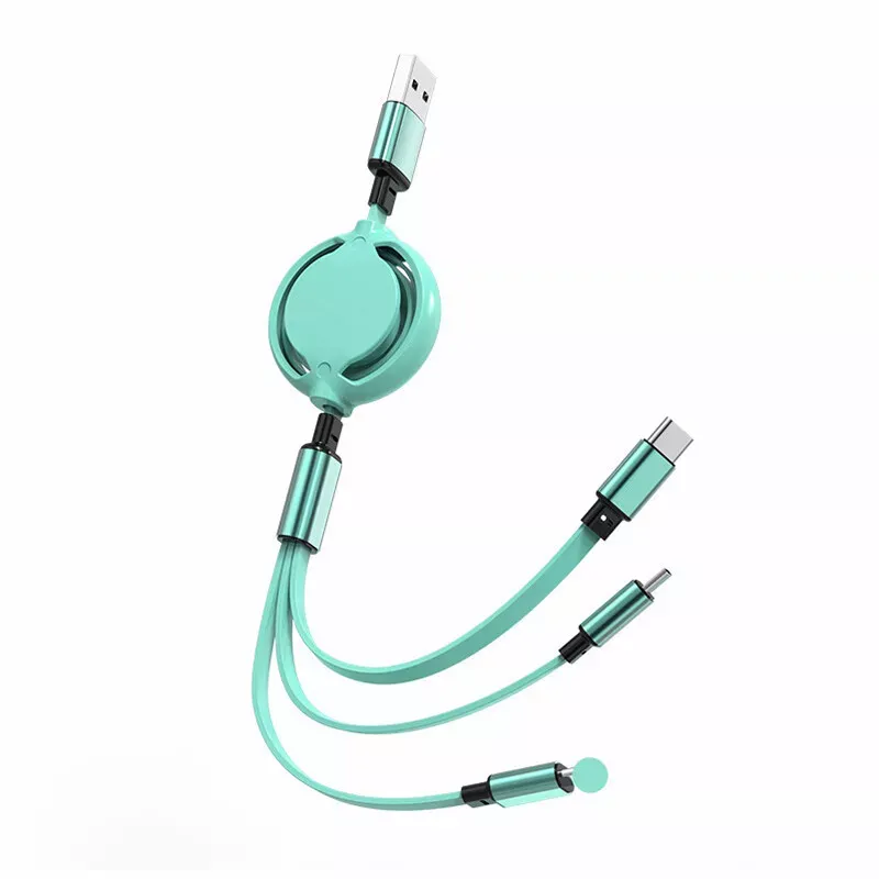 3in1 Fast USB Charging Cable Universal Multi Function Cell Phone Charger Cord
