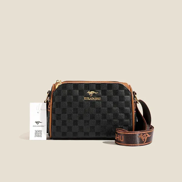 👉Diamond pattern crossbody bag with large capacity in three layers