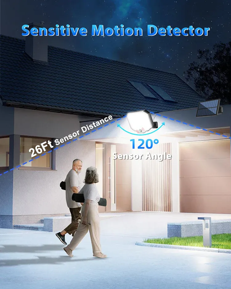 184Led solar energy garden wall light lighting outdoor with notion sensor