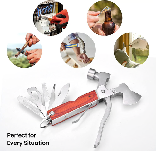 🎅 16in-1 Portable Multi-Functional Claw Hammer Tool For Vehicle Household Hiking