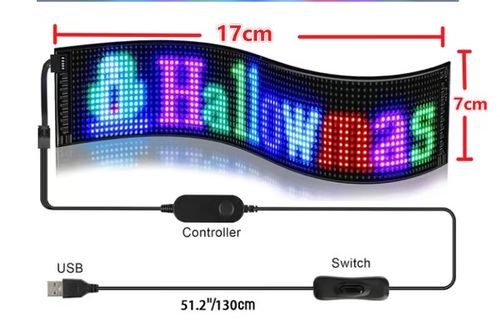 🔥Car-mounted ultra-cool ultra thin flexible Bluetooth LED screen