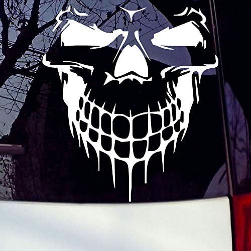 Skull Stickers and Decals for Car Windows Doors, 3D Reflective Waterproof Skull Decals for Cars Trucks (Black)