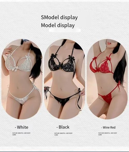 💖 💋✨ Lace crotchless three-point sexy adult products