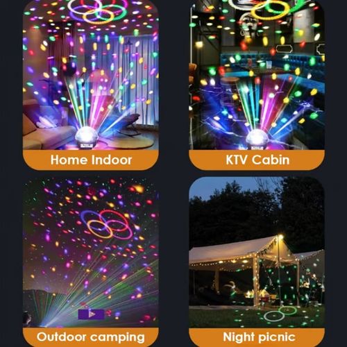 Solar Charging Colorful Magic Ball RGB Atmosphere Light