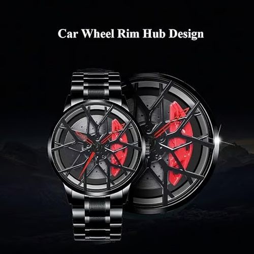 Spinning Car Wheel Watch