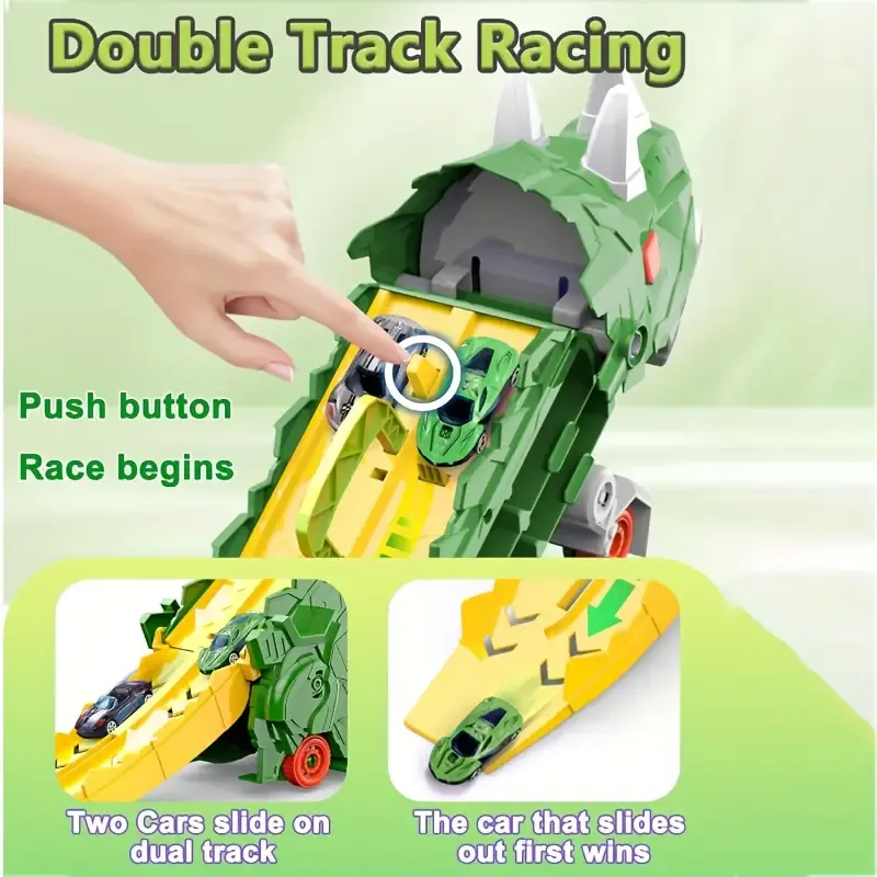 Dinosaur deformation track toy car