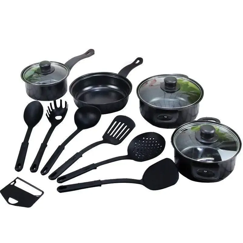 Hot-selling 13-piece pot set with non-stick soup pot milk pot frying pan