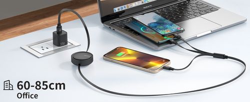 3in1 Fast USB Charging Cable Universal Multi Function Cell Phone Charger Cord