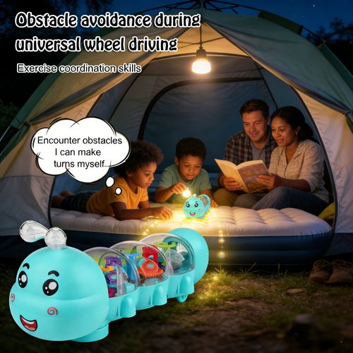 ❤️🐛Crawling Toy, Caterpillar Design Tummy Time Toy with Light & Music Musical Light Up❤️❤️