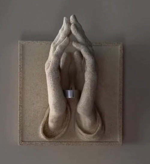 Prayer Hand Candlestick ✨ Faith + Warmth + Hope