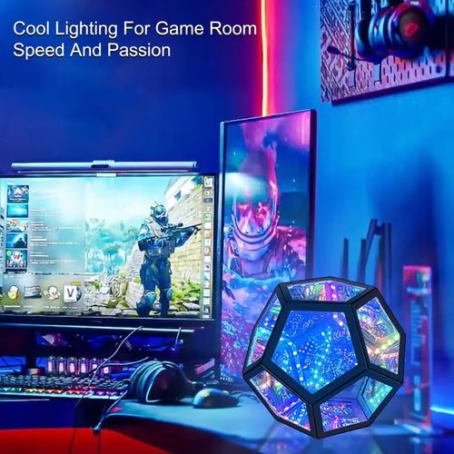 ✨3D Infinity Dodecahedron Table Lamp - A visual feast through dimensions