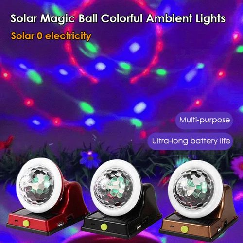 Solar Charging Colorful Magic Ball RGB Atmosphere Light