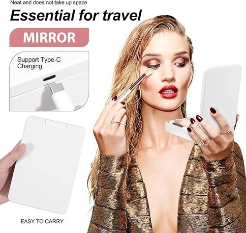 ⏳Fill-in light makeup brush set with mirror case