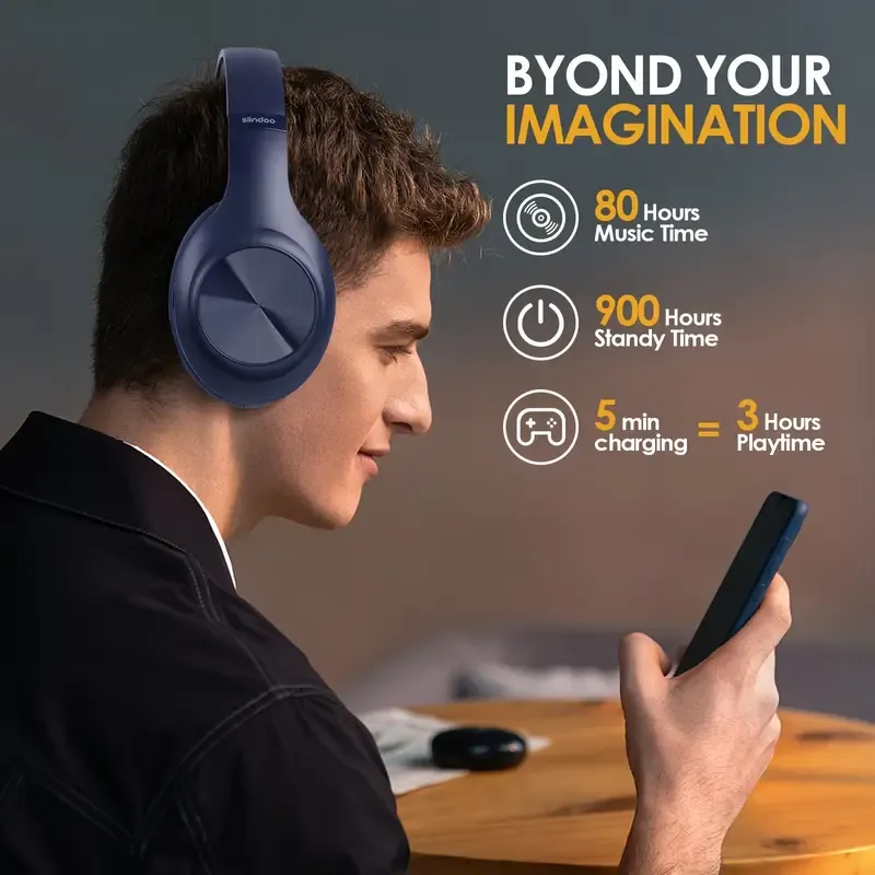 Siindoo Wireless Over-Ear Headphones
