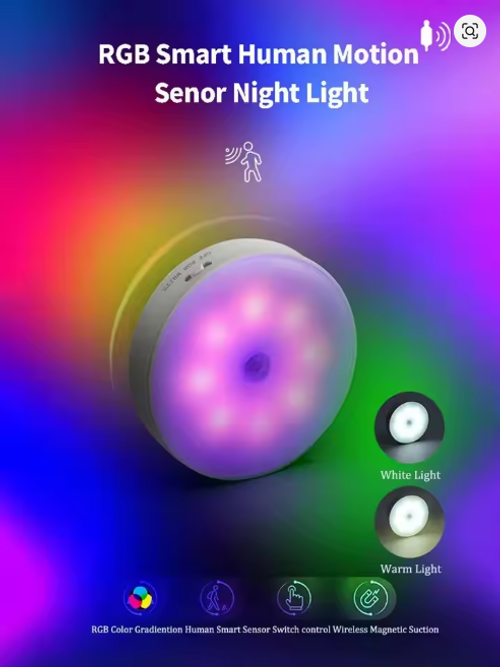 ✨ Human Body Sensor Magic ✨ – Lights up the moment you walk by (no fumbling for switches in the dark! 😌)