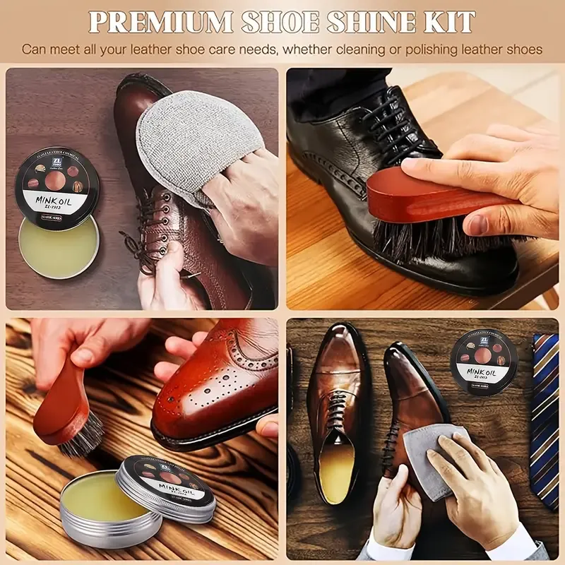 All-Purpose Leather Shoe Care Kit for Various Leather Types in Africa