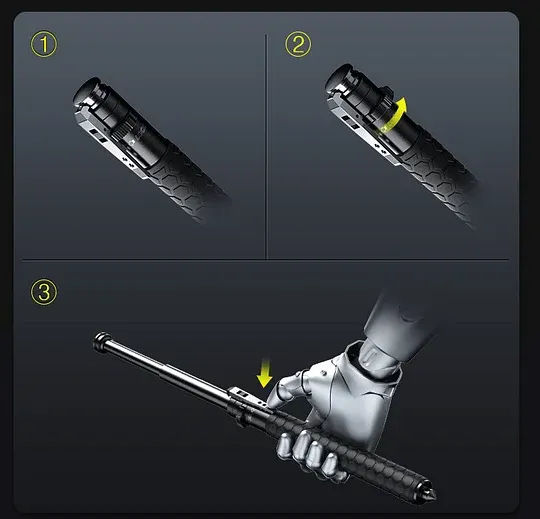 ⭐️Enhanced Automatic Retractable Self-Defense Hiking Stick ⭐️