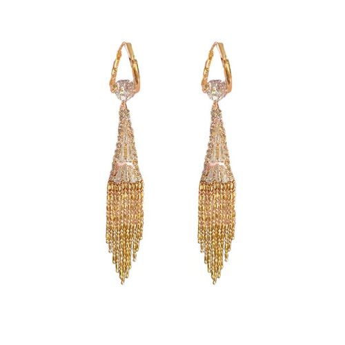 💋zircon tassel earrings💖