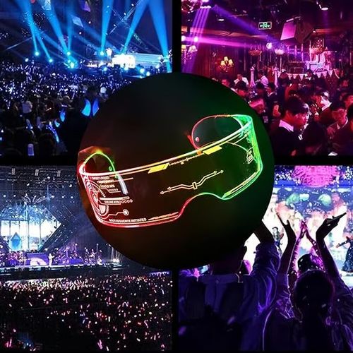 Fashion Luminous Decorative Glasses Neon Light Decoration LED Sunglasses