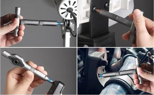 DIY screwdriver 24 in 1, switchable screwdriver shape to adapt to various home repairs, cool home repair tool box, compact and portable, does not take up space ratchet screwdriver