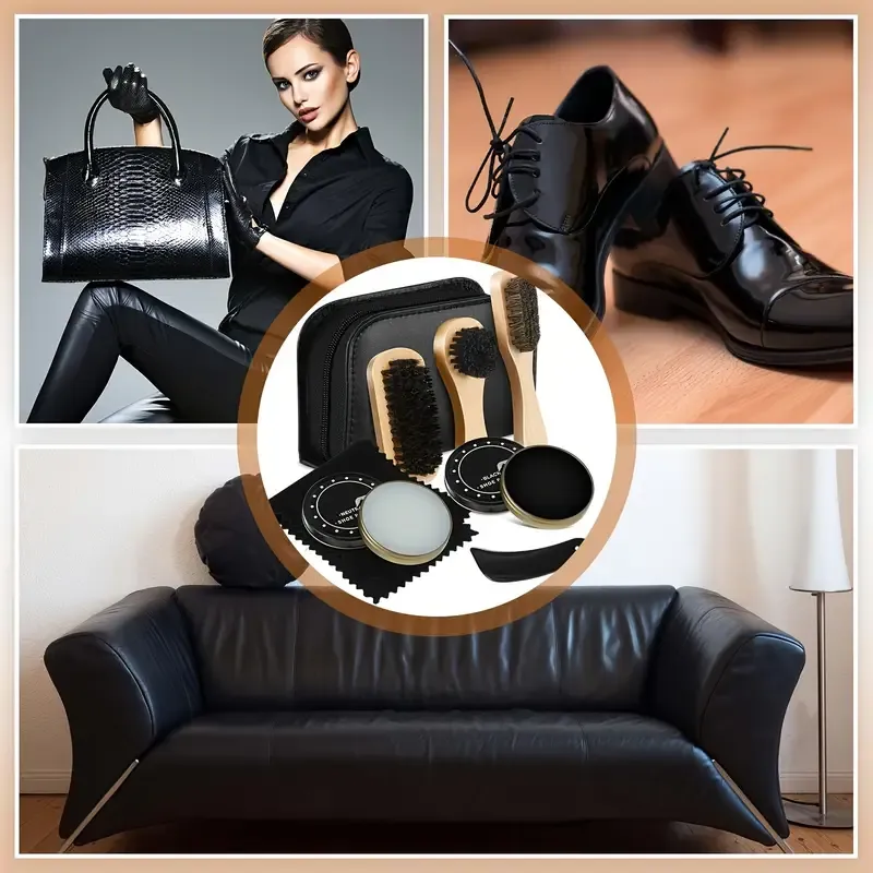 All-Purpose Leather Shoe Care Kit for Various Leather Types in Africa