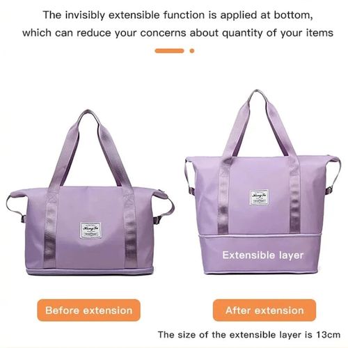 High-capacity Extensible Wet Separation Travelling Bag
