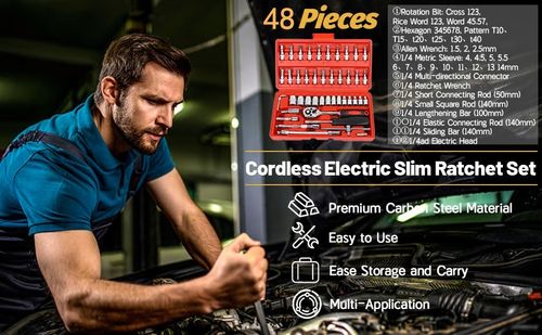🔥Last Day 50%OFF🔧Cordless Slim Ratchet Set