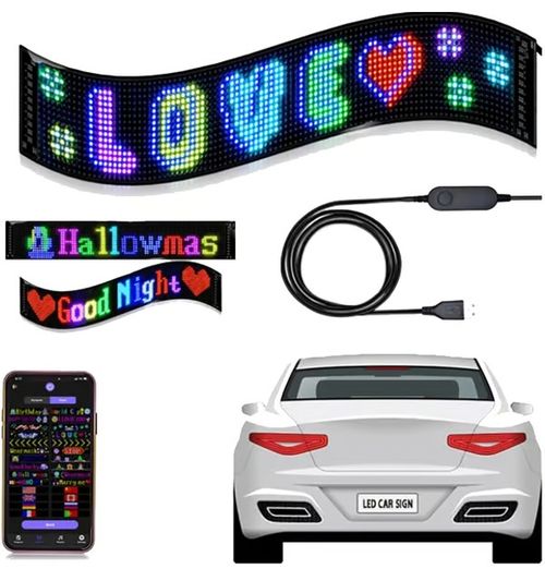 🔥Car-mounted ultra-cool ultra thin flexible Bluetooth LED screen