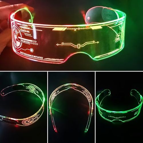 Fashion Luminous Decorative Glasses Neon Light Decoration LED Sunglasses