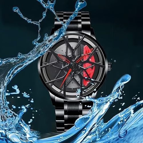 Spinning Car Wheel Watch