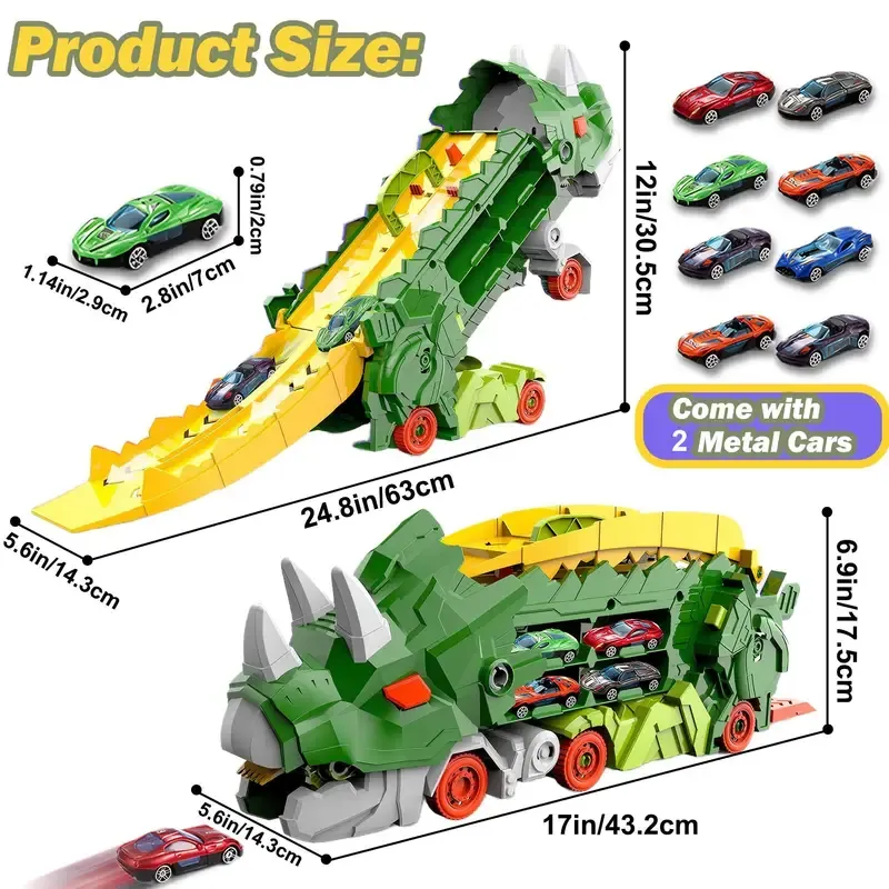 Dinosaur deformation track toy car