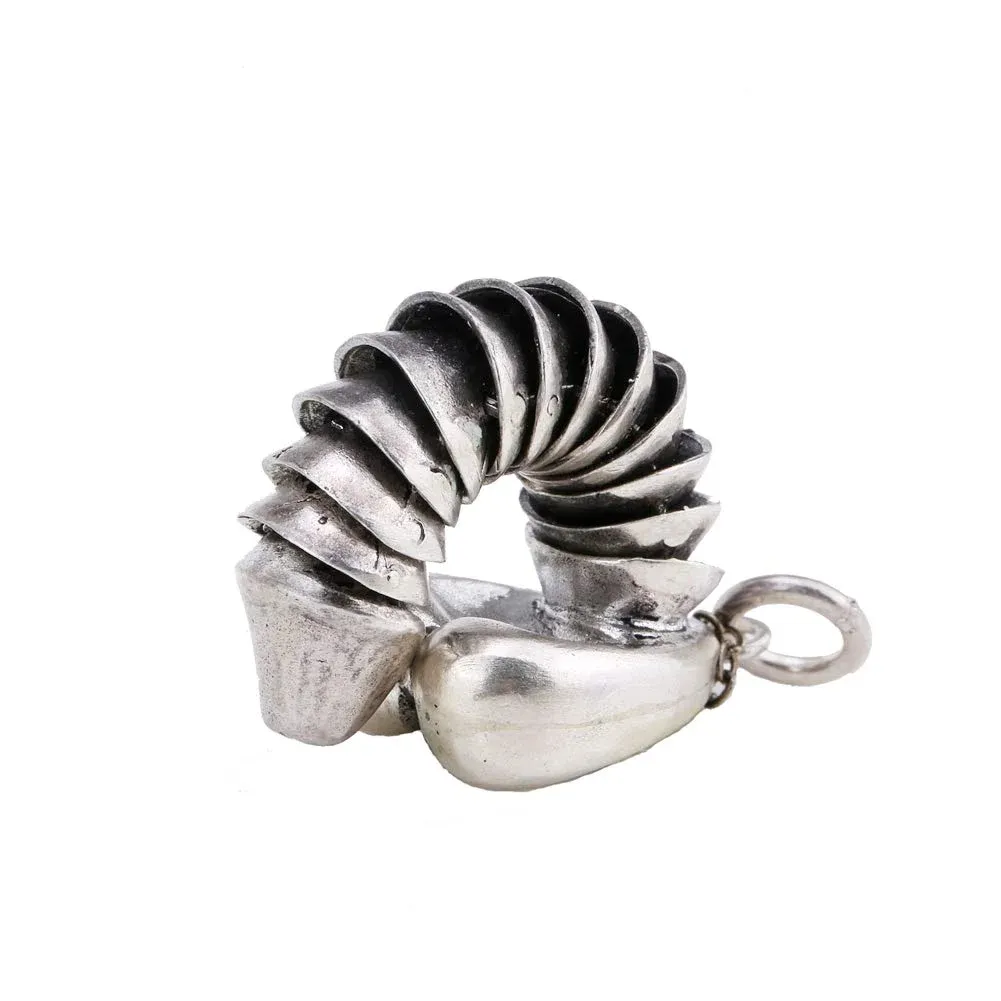 Sterling Silver Penis Pendant Pullable Penis Pendant, Hanging Male Sex Organ Pendant, Fun Gift