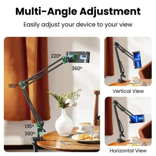 360-degree rotating adjustable and stable multifunctional aluminum alloy stand metal cantilever desktop mobile phone iPad stand