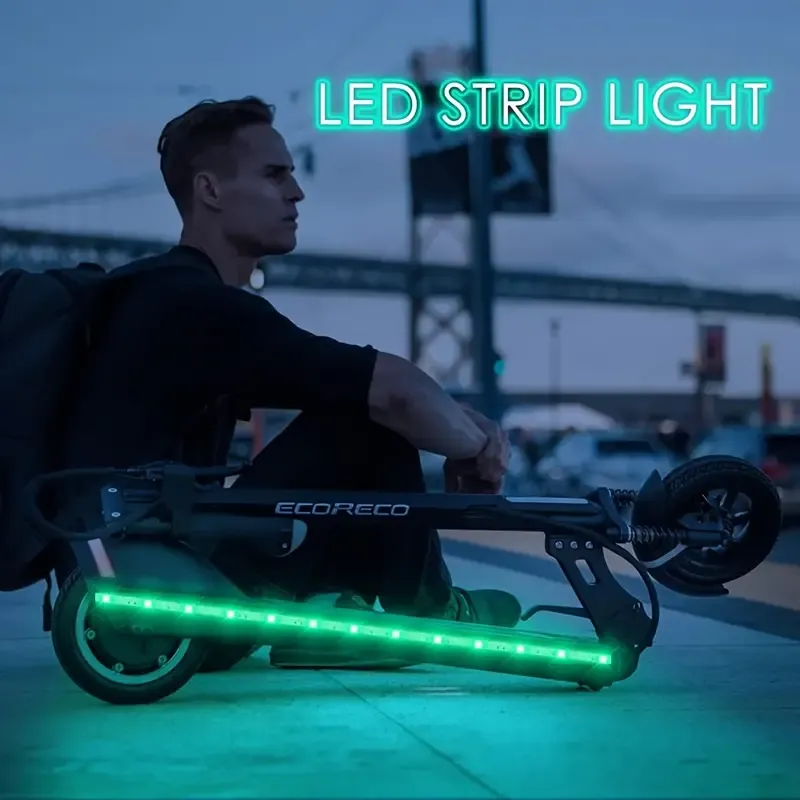 Foldable Two-Wheeled Skateboard With Dual Brakes And Widened Pedals - Perfect For Sports & Fitness Commuting!