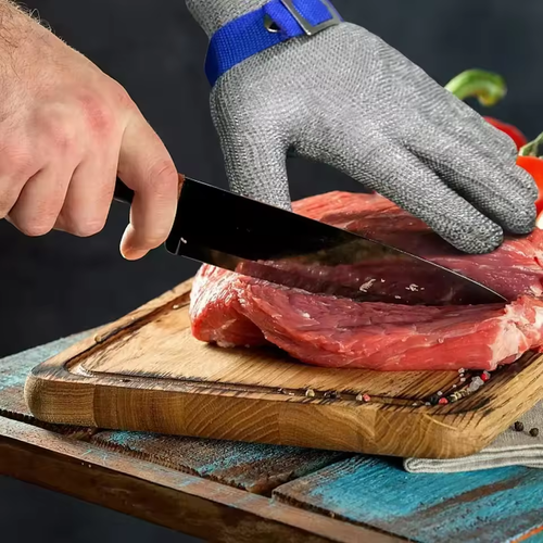 🛡️🥩Ultimate Safety for Butcher Pros! 🥼 Cut Resistant Stainless Steel Gloves   your hands best defense against sharp blades ✂️