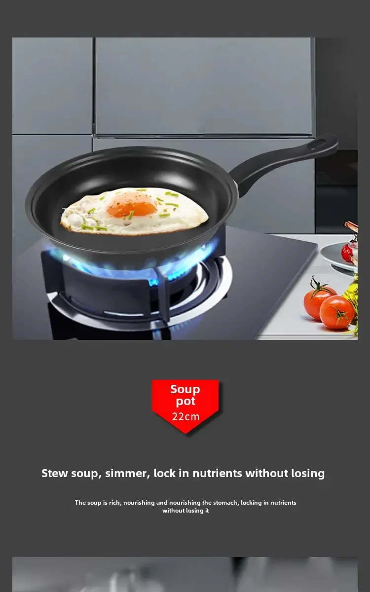 Hot-selling 13-piece pot set with non-stick soup pot milk pot frying pan
