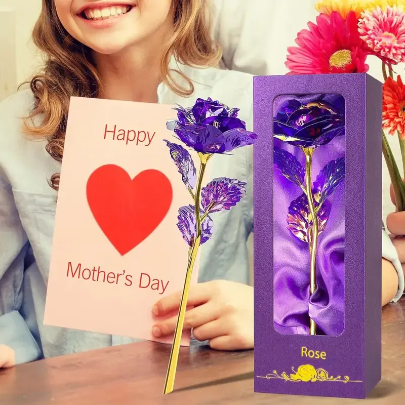 Romantic Rainbow Rose Gift Set with Luxury Gift Box