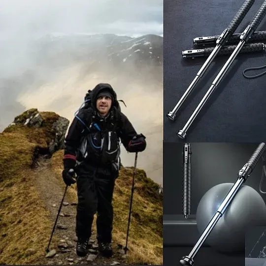 ⭐️Enhanced Automatic Retractable Self-Defense Hiking Stick ⭐️