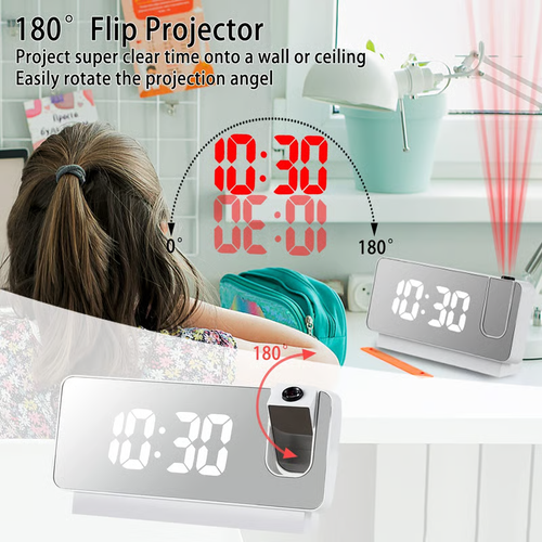 🔥Mirror Projection Alarm Clock