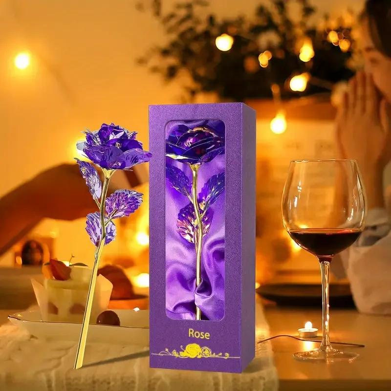 Romantic Rainbow Rose Gift Set with Luxury Gift Box