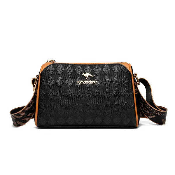 👉Diamond pattern crossbody bag with large capacity in three layers