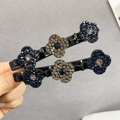 ✨Sparkling Crystal Stone Braided Hair Clips✨