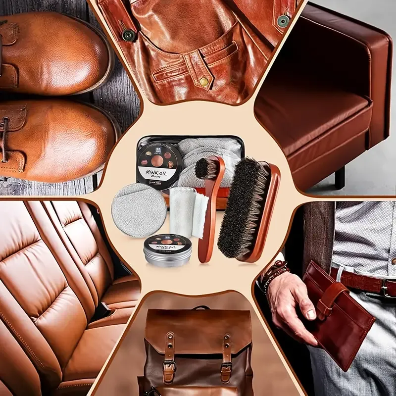 All-Purpose Leather Shoe Care Kit for Various Leather Types in Africa