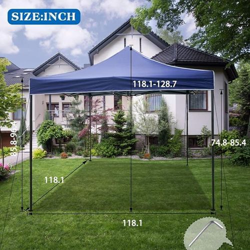 CROWN SHADES 10x10 Canopy Tent, Pop Up Beach Tent for Outdoor Shades with Wheeled Bag, 8 Stakes, 4 Ropes