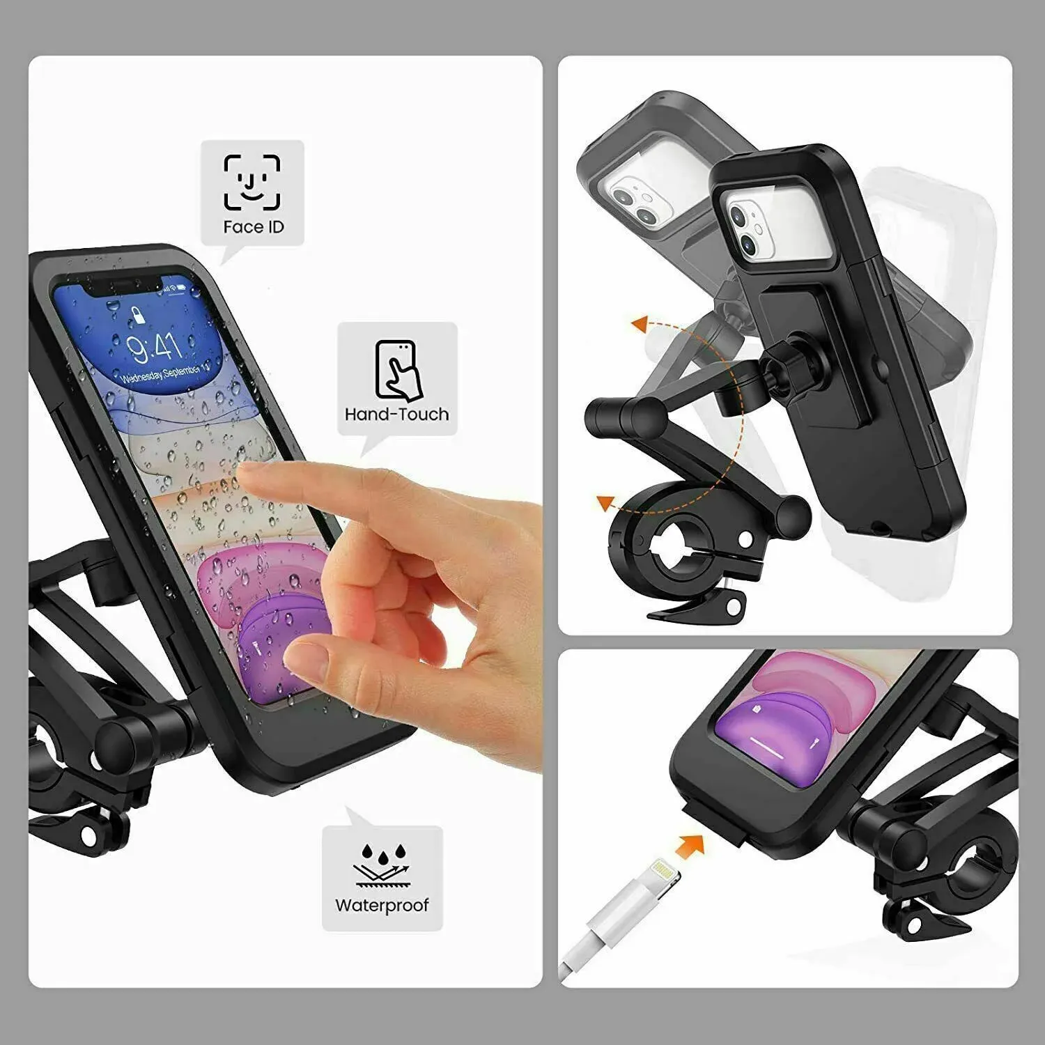 Waterproof Bicycle & Motorcycle Phone Holder