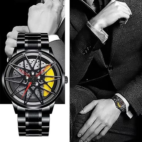 Spinning Car Wheel Watch