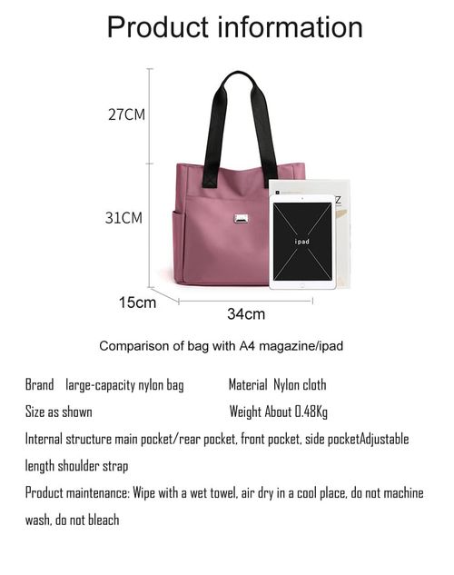 50% OFF🔥2024 Large Capacity Waterproof Multi Pocket Nylon Shoulder Bag👜