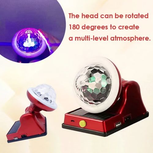 Solar Charging Colorful Magic Ball RGB Atmosphere Light