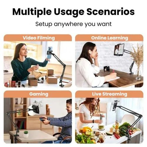 360-degree rotating adjustable and stable multifunctional aluminum alloy stand metal cantilever desktop mobile phone iPad stand