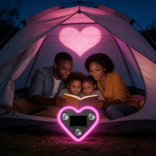 🔥🚗✨Solar Triangle Window😍💕 LED Heart Light for Car👇